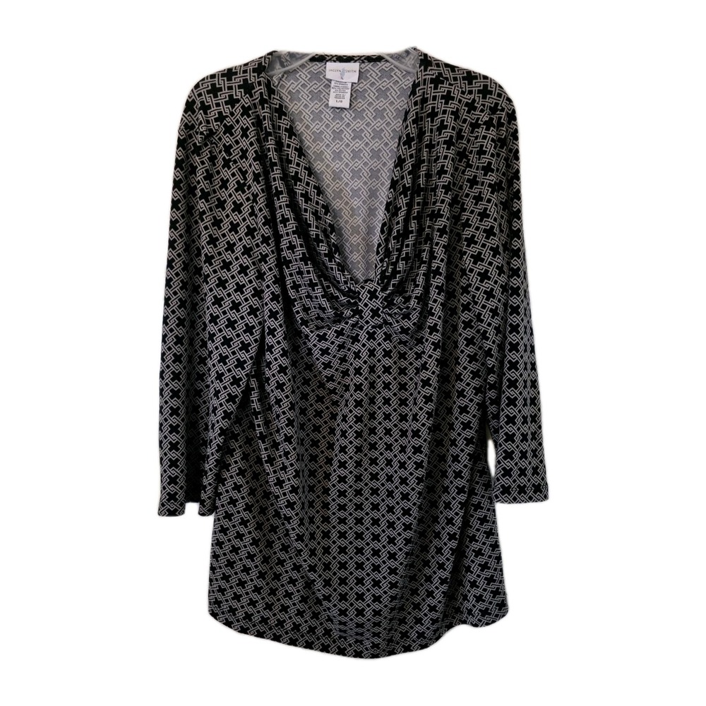 Vintage Jaclyn Smith Whimsigoth Floral Print Velvet Button Up Shirt Size Large